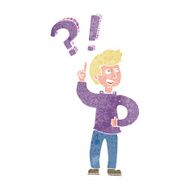 Cartoon Man Asking Question N6