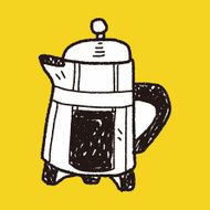 coffee doodle drawing N29