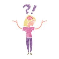 cartoon woman asking question N4