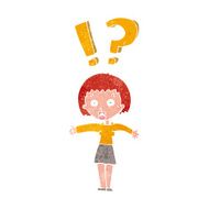 cartoon woman asking question N5