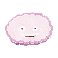 cartoon happy pink cloud N2
