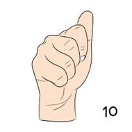 Sign language Number 10 N2