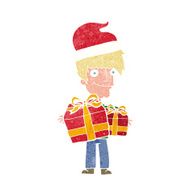 cartoon man ready for christmas N4
