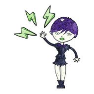 cartoon halloween vampire girl N9
