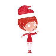 cartoon woman ready for christmas N20