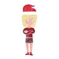 cartoon woman ready for christmas N21