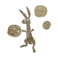 cartoon rabbit with cookies