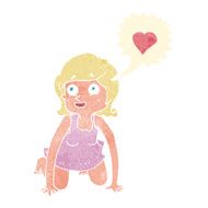 cartoon woman in love N14
