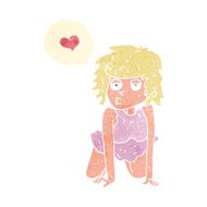 cartoon woman in love N15