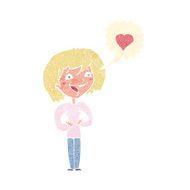 cartoon woman in love N16