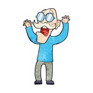cartoon old man in glasses N2