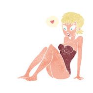 cartoon woman in love N17