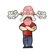 cartoon furious man with red face N2