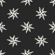 compass star doodle seamless pattern background N3