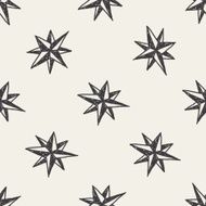 compass star doodle seamless pattern background N4