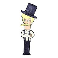 cartoon man wearing top hat N15