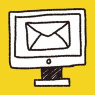 computer mail doodle drawing N4