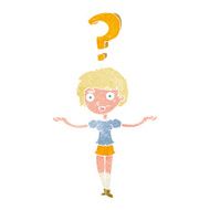 cartoon woman asking question N6