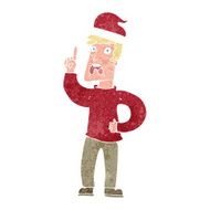 cartoon man ready for christmas N6