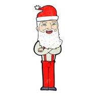 cartoon hipster santa N3