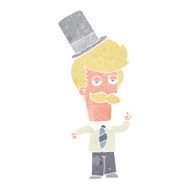 cartoon man wearing top hat N18