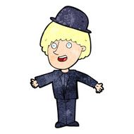 cartoon man in bowler hat N5