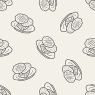 cookie doodle seamless pattern background N3