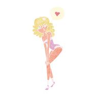 cartoon pin up woman