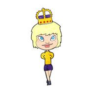 cartoon person wearing crown N12