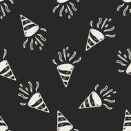 Cracker doodle drawing seamless pattern background