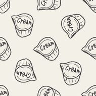 creamer doodle seamless pattern background
