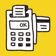 Credit card machine doodle drawing N4