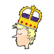 cartoon person wearing crown N15