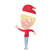 cartoon man ready for christmas N8