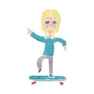 cartoon old skater