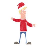 cartoon man ready for christmas N9