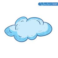 Doodle Cloud icon vector illustration N6