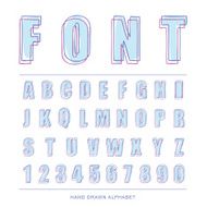 Hand drawn alphabet vector