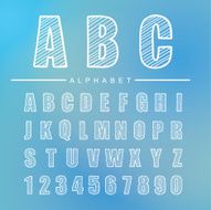 Hand drawn alphabet vector N3