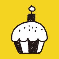cupcake doodle drawing N10