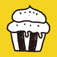 cupcake doodle drawing N12