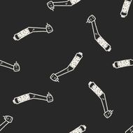 dentist drill doodle seamless pattern background