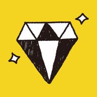 diamond doodle drawing N4