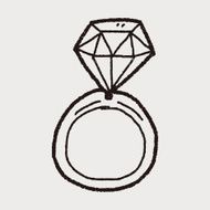 diamond ring doodle drawing N6