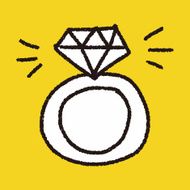 diamond ring doodle drawing N7
