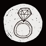 diamond ring doodle drawing N9