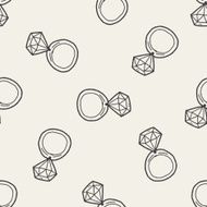 diamond ring doodle drawing seamless pattern background