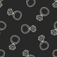 diamond ring doodle drawing seamless pattern background N2