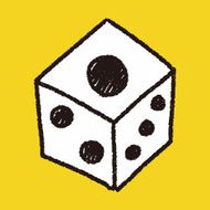 dice doodle drawing N4