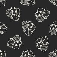 doodle balloon seamless pattern background